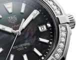 Tag Heuer Aquaracer Quartz Diamonds Black Dial Silver Steel Strap Watch for Women - WAY131P.BA0748 Authentic Buy Shop Now