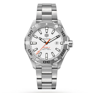 Tag Heuer Aquaracer Calibre 5 Automatic White Dial Silver Steel Strap Watch for Men - WAY2013.BA0927 Authentic Buy Shop Now