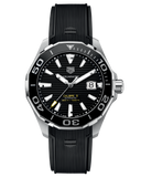 Tag Heuer Aquaracer Calibre 5 Automatic Black Dial Black Rubber Strap Watch for Men - WAY201A.FT6142 Authentic Buy Shop Now