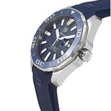 Tag Heuer Aquaracer Calibre 5 Automatic Blue Dial Blue Rubber Strap Watch for Men - WAY201B.FT6150 Authentic Buy Shop Now