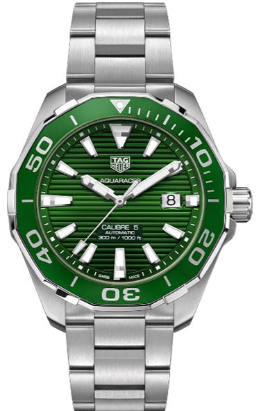 Tag Heuer Aquaracer Green Dial Watch for Men - WAY201S.BA0927 Authentic Buy Shop Now