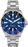 Tag Heuer Aquaracer GMT Calibre 6 Automatic Blue Dial Silver Steel Strap Watch for Men - WAY201T.BA0927 Authentic Buy Shop Now