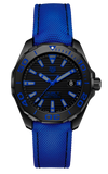Tag Heuer Aquaracer Calibre 5 Automatic Titanium Black Dial Blue Nylon Strap Watch for Gents - WAY208B.FC6382 Authentic Buy Shop Now