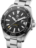 Tag Heuer Aquaracer Automatic Black Dial Silver Steel Strap Watch for Men - WAY211A.BA0928 Authentic Buy Shop Now