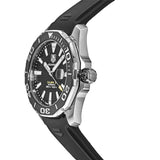 Tag Heuer Aquaracer Calibre 5 Automatic Black Dial Black Rubber Strap Watch for Men - WAY201A.FT6142 Authentic Buy Shop Now
