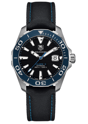 Tag Heuer Aquaracer Calibre 5 Automatic Black Dial Black Nylon Strap Watch for Men - WAY211B.FC6363 Authentic Buy Shop Now