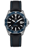 Tag Heuer Aquaracer Calibre 5 Automatic Black Dial Black Nylon Strap Watch for Men - WAY211B.FC6363 Authentic Buy Shop Now