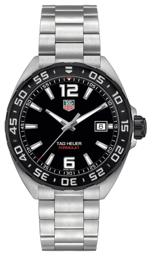 Tag Heuer Formula 1 Quartz Black Dial Silver Steel Strap Watch for Men - WAZ1110.BA0875 Authentic Buy Shop Now