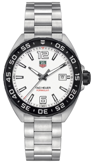Tag Heuer Formula 1 White Dial Silver Steel Strap Watch for Men - WAZ1111.BA0875 Authentic Buy Shop Now