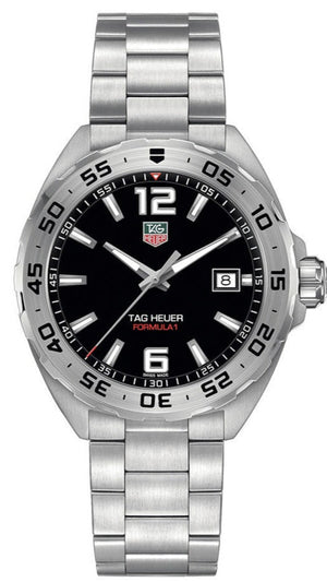 Tag Heuer Formula 1 Black Dial Silver Steel Strap Watch for Men - WAZ1112.BA0875 Authentic Buy Shop Now