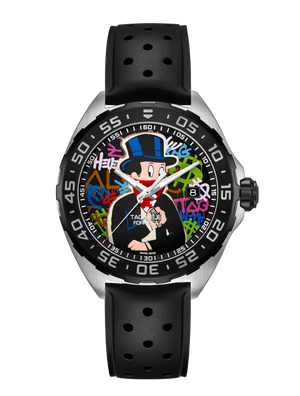 Tag Heuer Formula 1 Alec Monopoly Special Edition Black Rubber Strap Watch for Men - WAZ1117.FT8023 Authentic Buy Shop Now