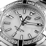 Tag Heuer Aquaracer Diamonds White Dial Two Tone Steel Strap Watch for Women - WAY131F.BA0914 Authentic Buy Shop Now