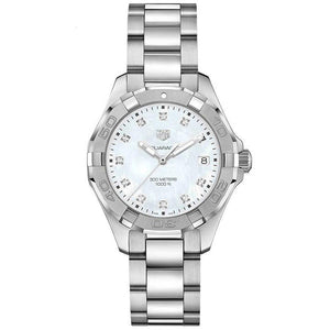 Tag Heuer Aquaracer Diamonds Mother of Pearl Dial Silver Steel Strap Watch for Women - WBD131B.BA0748 Authentic Buy Shop Now