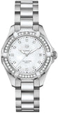 Tag Heuer Aquaracer Diamonds Mother of Pearl White Dial Silver Steel Strap Watch for Women - WBD131C.BA0748 Authentic Buy Shop Now