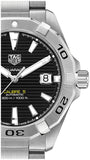 Tag Heuer Aquaracer Automatic Caliber 5 Black Dial Silver Steel Strap Watch for Men - WBD2110.BA0928 Authentic Buy Shop Now