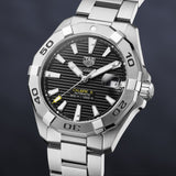 Tag Heuer Aquaracer Automatic Caliber 5 Black Dial Silver Steel Strap Watch for Men - WBD2110.BA0928 Authentic Buy Shop Now