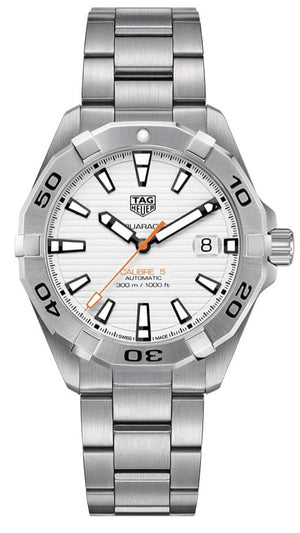 Tag Heuer Aquaracer Automatic White Dial Silver Steel Strap Watch for Men - WBD2111.BA0928 Authentic Buy Shop Now