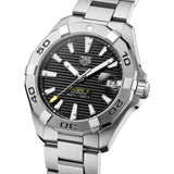 Tag Heuer Aquaracer Automatic Caliber 5 Black Dial Silver Steel Strap Watch for Men - WBD2110.BA0928 Authentic Buy Shop Now