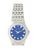 Bulova Phantom Baguette Crystal Blue Dial Silver Steel Strap Watch for Men - 96A254 Authentic Buy Shop Now