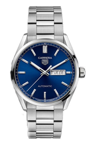 Tag Heuer Carrera Day Date Blue Dial Silver Steel Strap Watch for Women - WBN2012.BA0640 Authentic Buy Shop Now