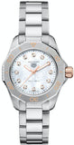 Tag Heuer Aquaracer Professional 200 Quartz Diamonds White Dial Silver Steel Strap Watch for Women - WBP1450.BA0622 Authentic Buy Shop Now