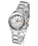 Tag Heuer Aquaracer Professional 200 Quartz Diamonds White Dial Silver Steel Strap Watch for Women - WBP1450.BA0622 Authentic Buy Shop Now