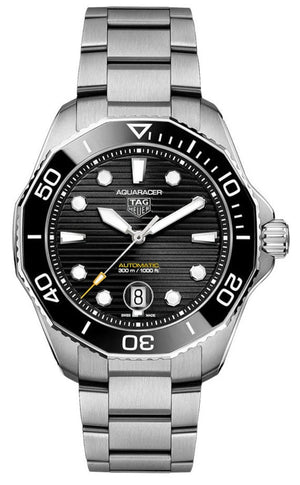 Tag Heuer Aquaracer Professional 300 Automatic Black Dial Silver Steel Strap Watch for Men - WBP201A.BA0632 Authentic Buy Shop Now