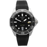 Tag Heuer Aquaracer Professional 300 Automatic Black Dial Black Rubber Strap Watch for Men - WBP201A.FT6197 Authentic Buy Shop Now