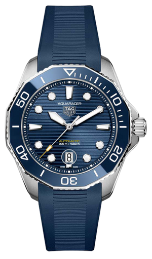 Tag Heuer Aquaracer Professional 300 Automatic Blue Dial Blue Rubber Strap Watch for Men - WBP201B.FT6198 Authentic Buy Shop Now