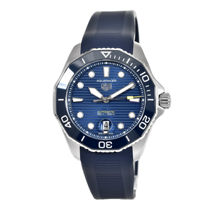 Tag Heuer Aquaracer Professional 300 Automatic Blue Dial Blue Rubber Strap Watch for Men - WBP201B.FT6198 Authentic Buy Shop Now