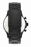 Fossil Nate Chrongraph Ion Plated Black Dial Black Steel Strap Watch for Men - JR1356 Authentic Buy Shop Now