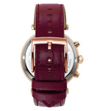 Michael Kors Sawyer Maroon Dial Maroon Leather Strap Watch for Women - MK2426 Authentic Buy Shop Now