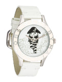 Marc Jacobs Miss Marc Pirate White Dial White Leather Strap Watch for Women - MBM1146 Authentic Buy Shop Now