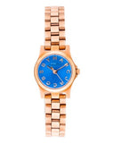 Marc Jacobs Henry Dinky Blue Dial Rose Gold Steel Strap Watch for Women - MBM3204 Authentic Buy Shop Now