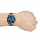 Fossil Bronson Chronograph Blue Dial Grey Steel Strap Watch for Men - FS5711 Authentic Buy Shop Now