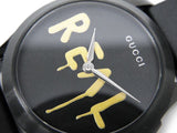 Gucci G Timeless Ghost Black Dial Black Rubber Strap Unisex Watch - YA1264017 Authentic Buy Shop Now