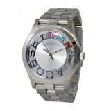 Marc Jacobs Henry Skeleton Silver Dial Silver Steel Strap Watch for Women - MBM3262 Authentic Buy Shop Now