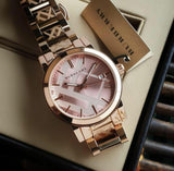 Burberry The City Rose Gold Dial Rose Gold Steel Strap Watch for Women - BU9146 Authentic Buy Shop Now