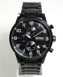 Hugo Boss Chronograph Black Dial Black Steel Strap Watch for Men - 1513180 Authentic Buy Shop Now