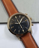 Fossil Townsman Chronograph Black Dial Brown Leather Strap Watch for Men - FS5338 Authentic Buy Shop Now