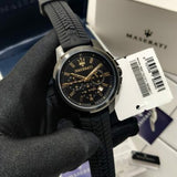 Maserati Successo Black Dial Black Rubber Strap Watch For Men - R8871621011 Authentic Buy Shop Now