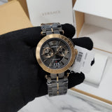 Versace Aion Chronograph Black Dial Grey Steel Strap Watch for Men - VBR050017 Authentic Buy Shop Now