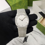 Gucci 25H Quartz Diamonds Silver Dial Silver Steel Strap Watch for Women - YA163401 Authentic Buy Shop Now