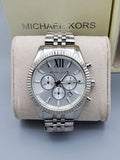 Michael Kors Lexington Silver Dial Silver Steel Strap Watch for Men - MK8405 Authentic Buy Shop Now