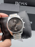 Hugo Boss Skymaster Grey Dial Two Tone Steel Strap Watch for Men - 1513789 Authentic Buy Shop Now