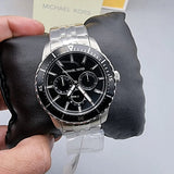 Michael Kors Cunningham Multifunction Black Dial Silver Steel Strap Watch For Men - MK7156 Authentic Buy Shop Now