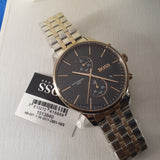 Hugo Boss Associate Chronograph Black Dial Two Tone Steel Strap Watch for Men - 1513840 Authentic Buy Shop Now