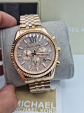 Michael Kors Lexington Rose Gold Dial Rose Gold Stainless Steel Strap Watch for Men - MK8580 Authentic Buy Shop Now