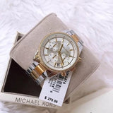 Michael Kors Ritz White Dial Two Tone Steel Strap Watch for Women - MK6474 Authentic Buy Shop Now