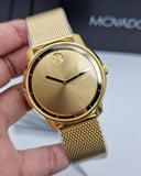 Movado Bold Gold Dial Gold Mesh Bracelet Watch For Men - 3600373 Authentic Buy Shop Now
